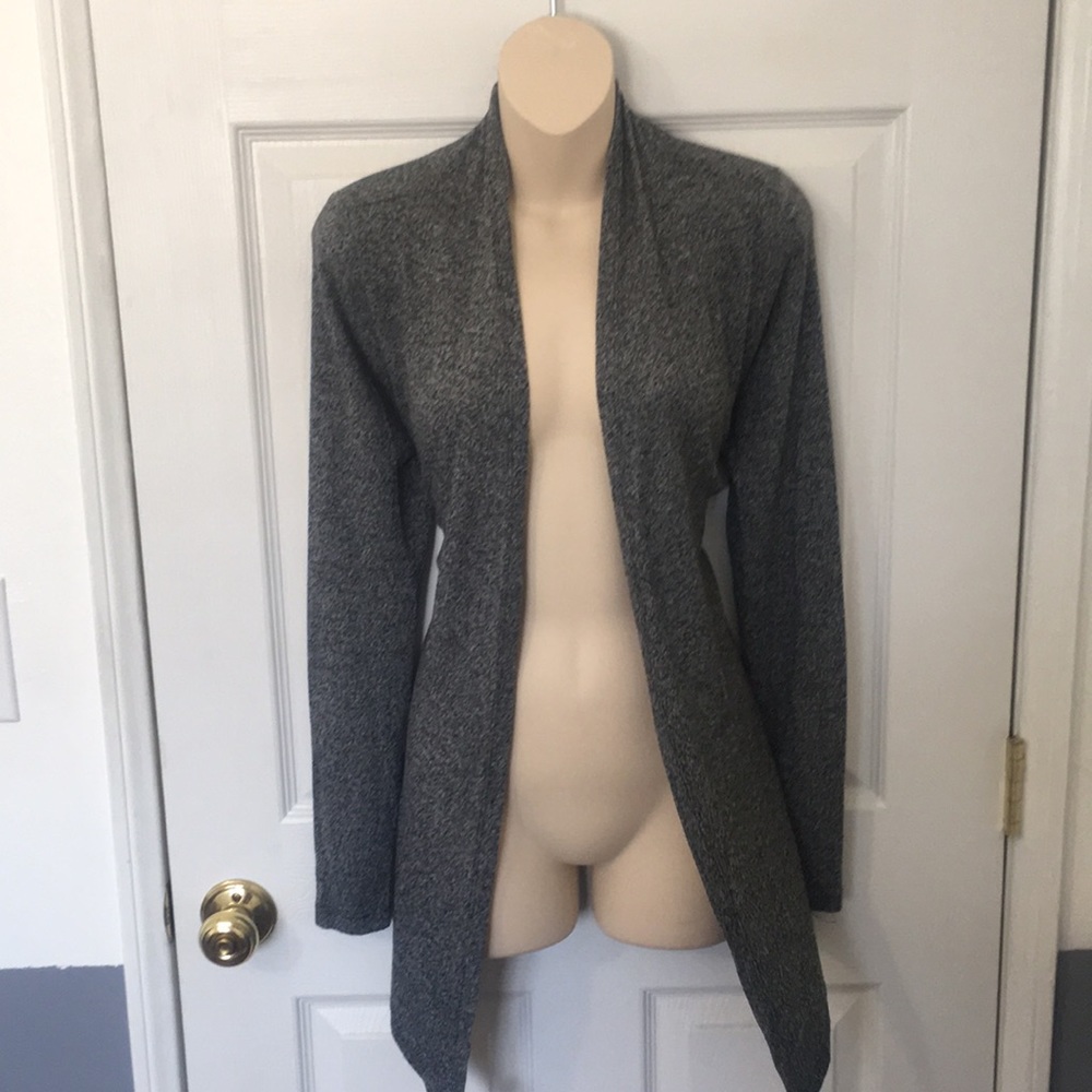 NWOT gray and white cardigan size small